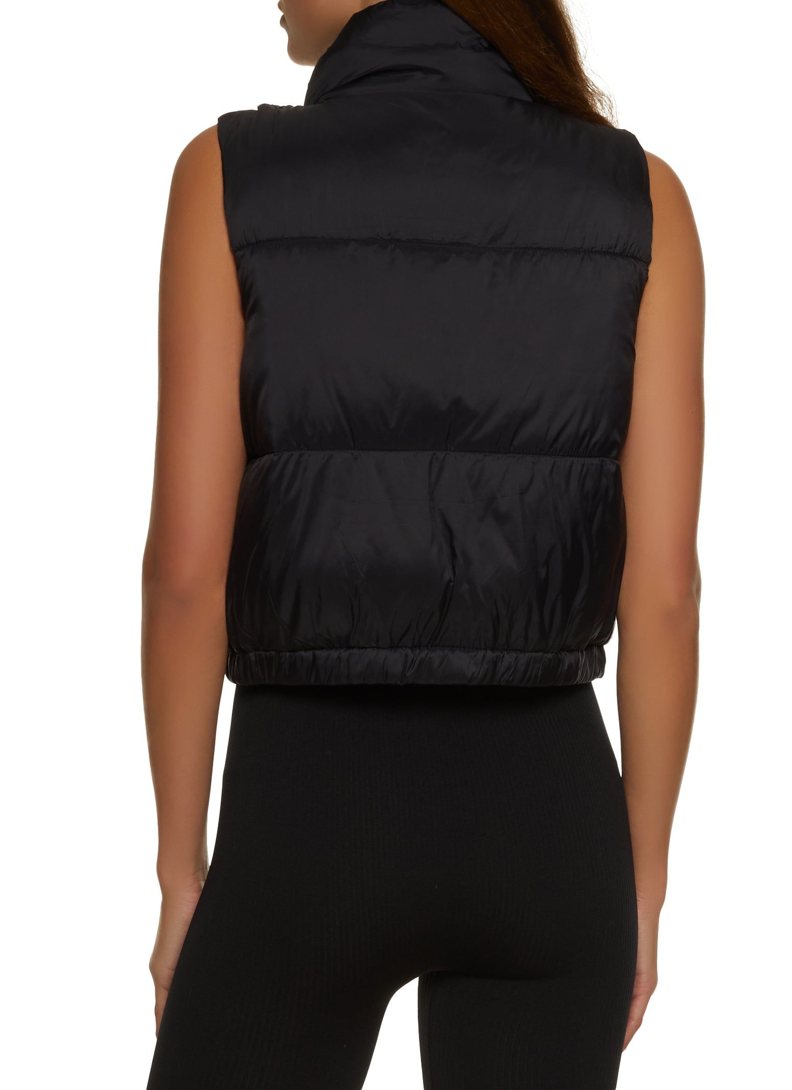Nylon Mock Neck Puffer Vest sold by Rainbow product image thumbnail 2