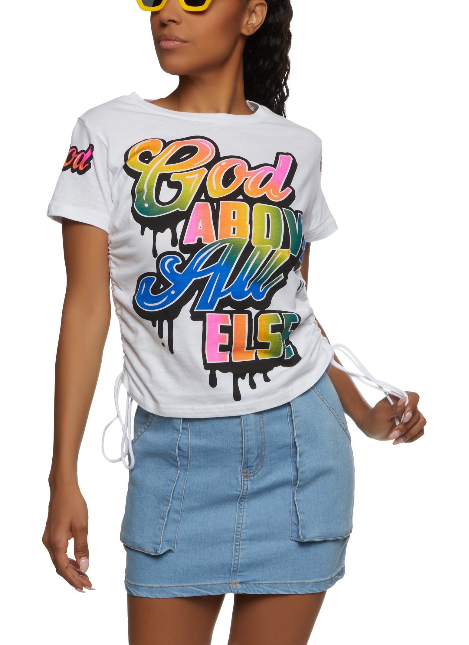 God Above All Else Graphic Tee sold by Rainbow