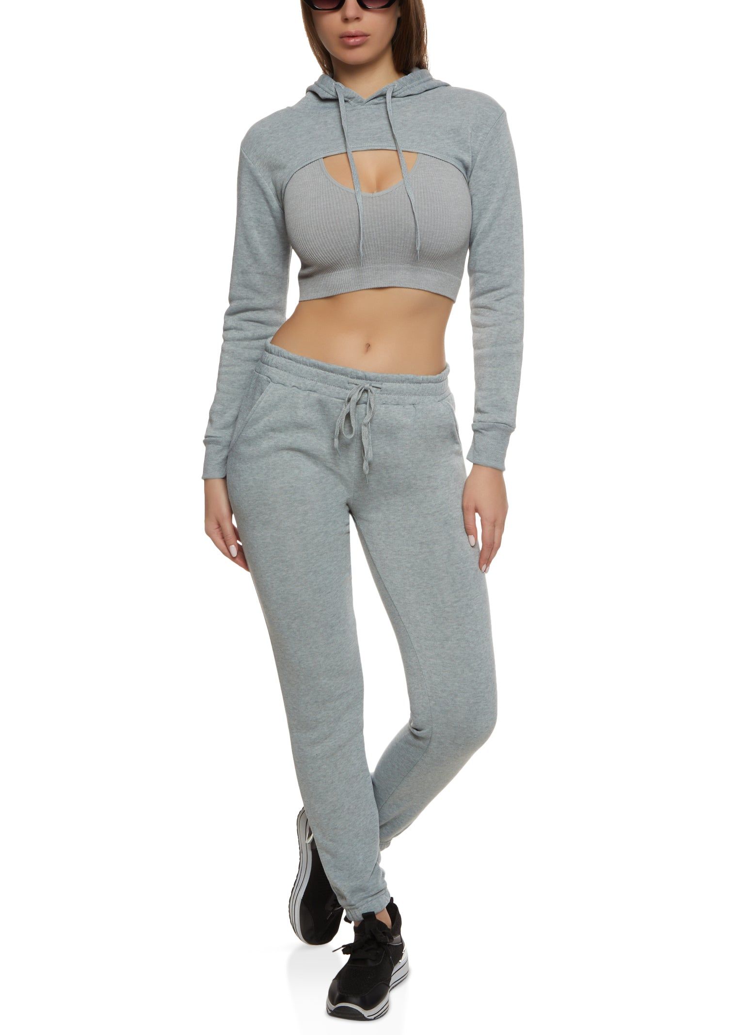 Long Sleeve Shrug Hoodie sold by Rainbow product image thumbnail 2