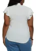 Plus Size Crepe Knit Flutter Sleeve Blouse sold by Rainbow