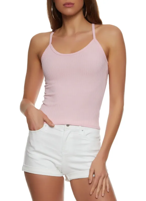 Ribbed Knit Scoop Neck Cami sold by Rainbow