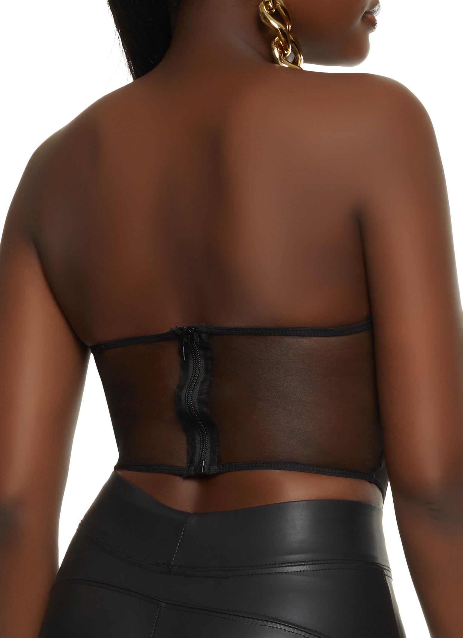 Shell Pleated Mesh Bustier Top sold by Rainbow product image thumbnail 2