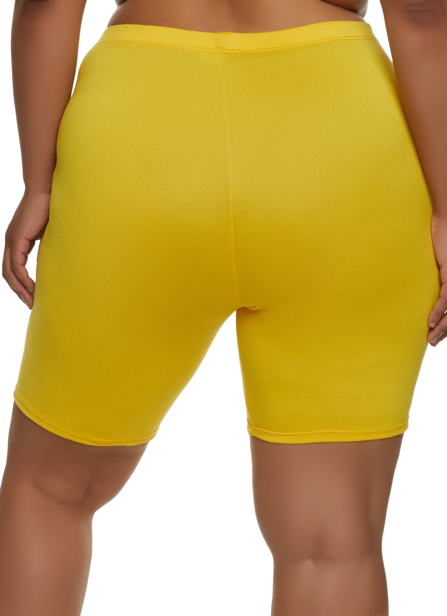 Plus Size Solid High Waisted Bike Shorts sold by Rainbow product image thumbnail 2