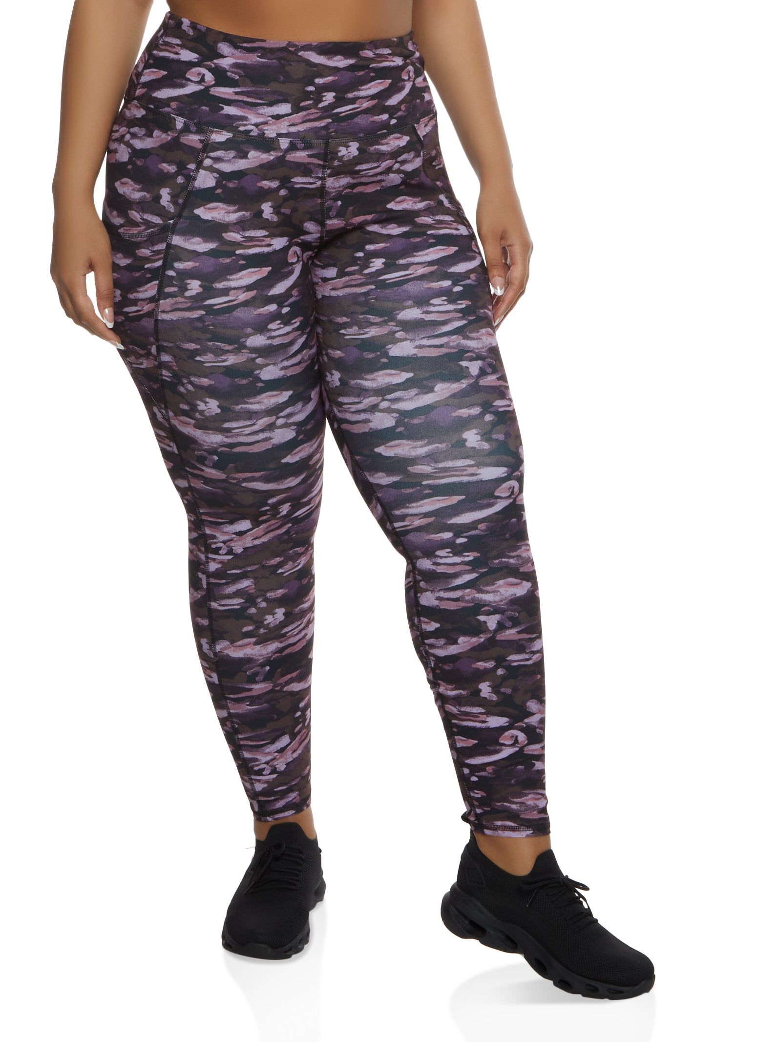 Plus Size Printed High Waist Leggings sold by Rainbow