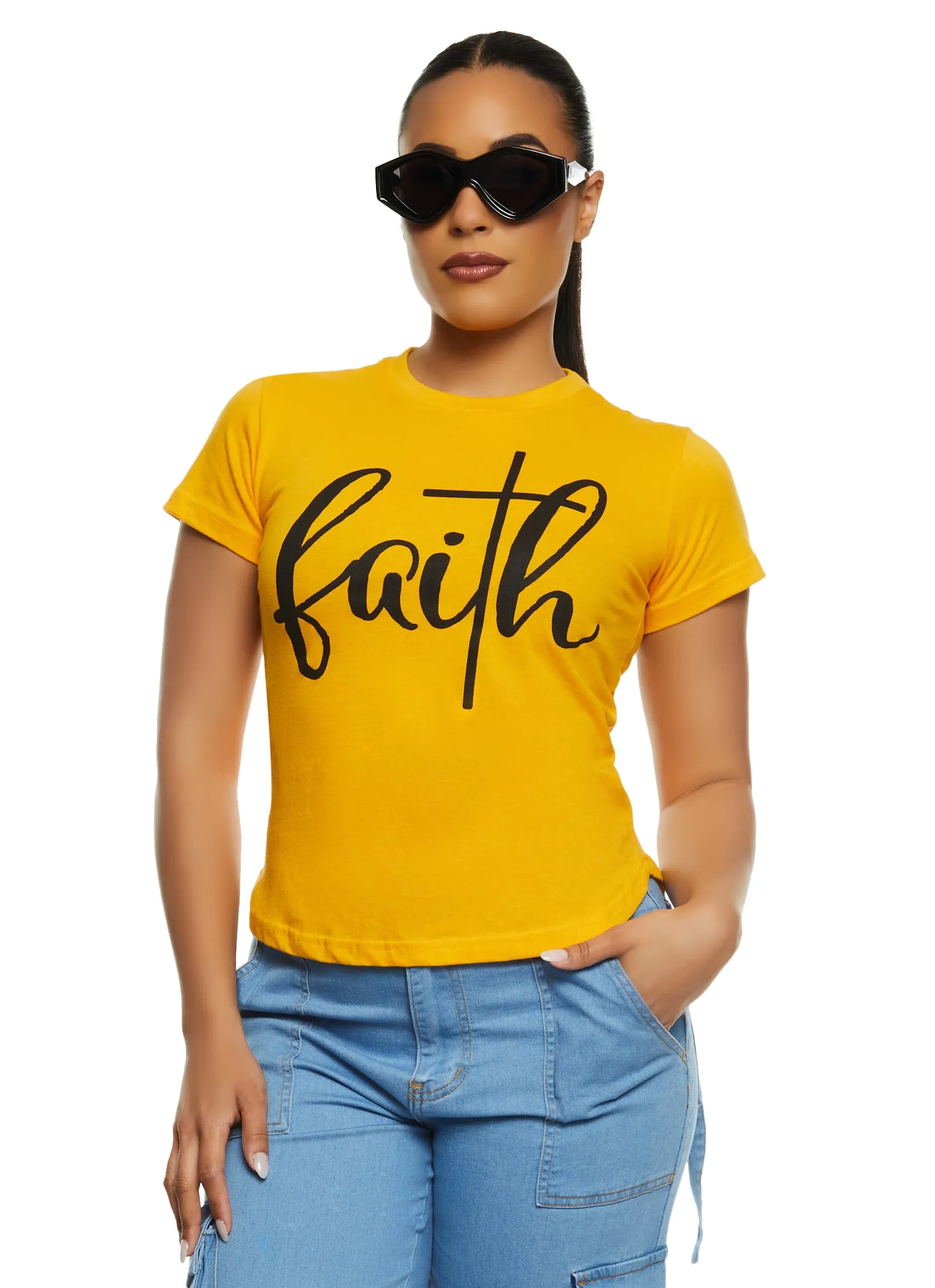 Faith Over Fear Graphic T Shirt sold by Rainbow product image thumbnail 2
