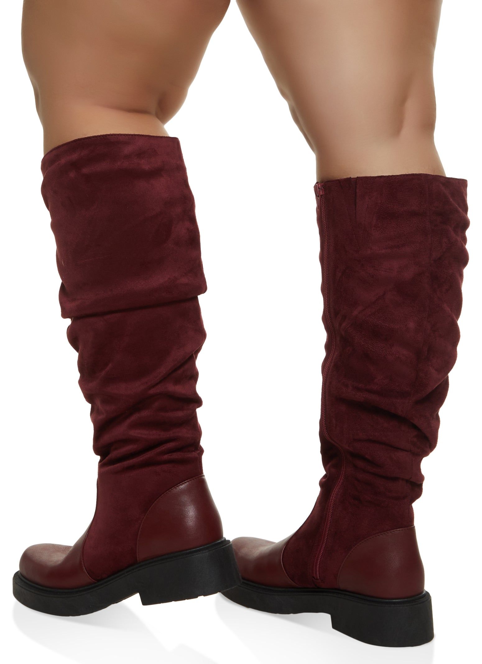 Round Toe Ruched Wide Calf Boots sold by Rainbow product image thumbnail 3