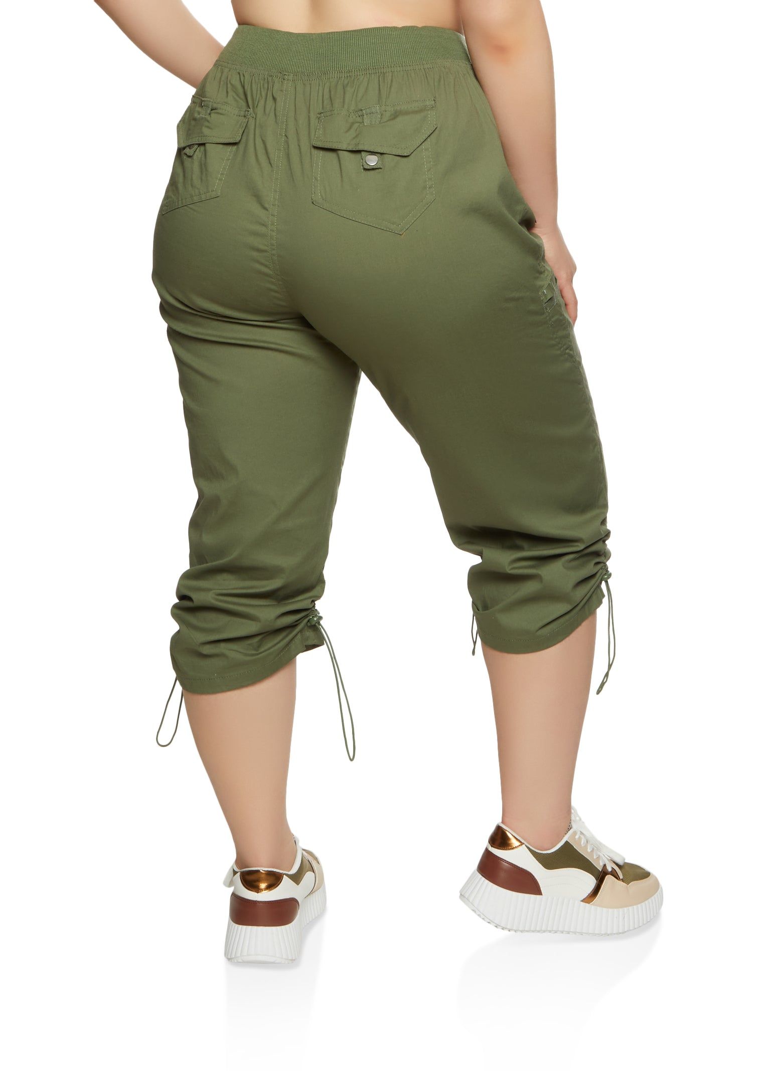 Plus Size Toggle Drawstring Capri Pants sold by Rainbow product image thumbnail 2