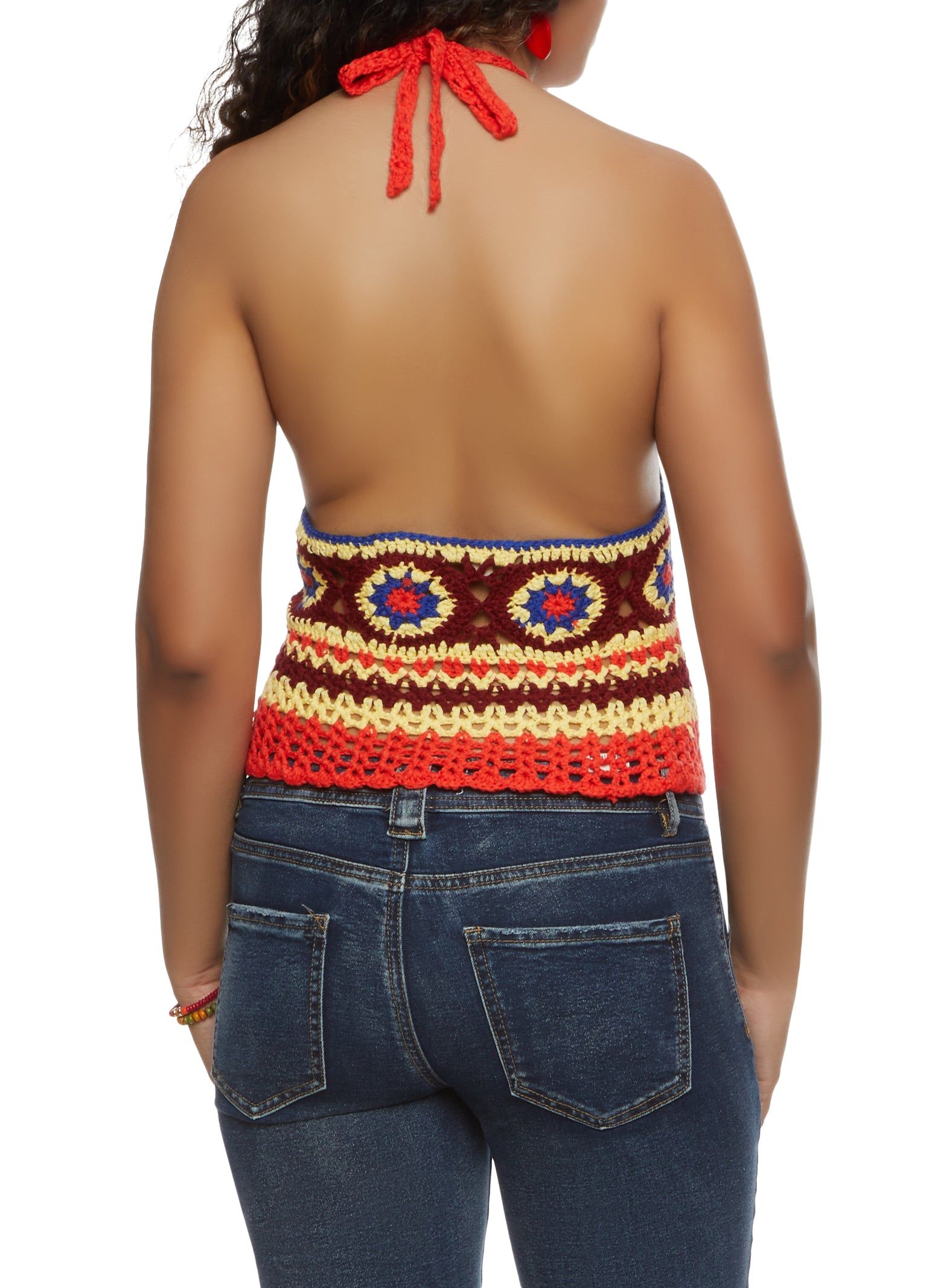 Striped Crochet Halter Top sold by Rainbow product image thumbnail 2