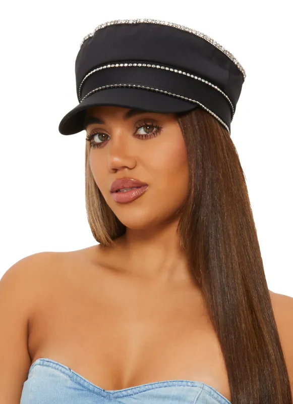 Rhinestone Trim Captain Hat sold by Rainbow