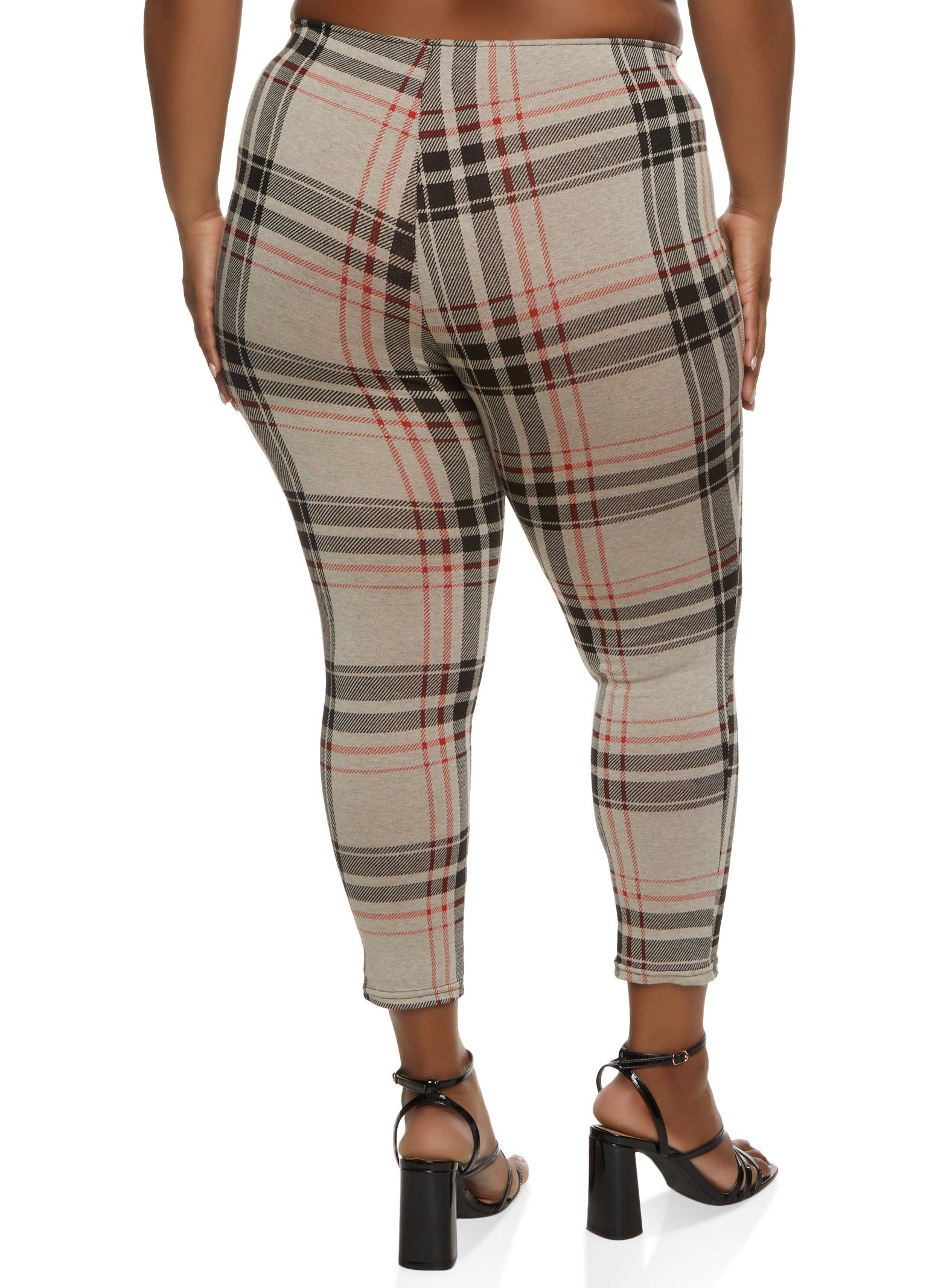 Plus Size Plaid High Waisted Leggings sold by Rainbow product image thumbnail 2