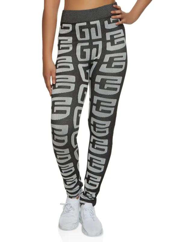 Seamless Geometric Print High Waist Leggings sold by Rainbow