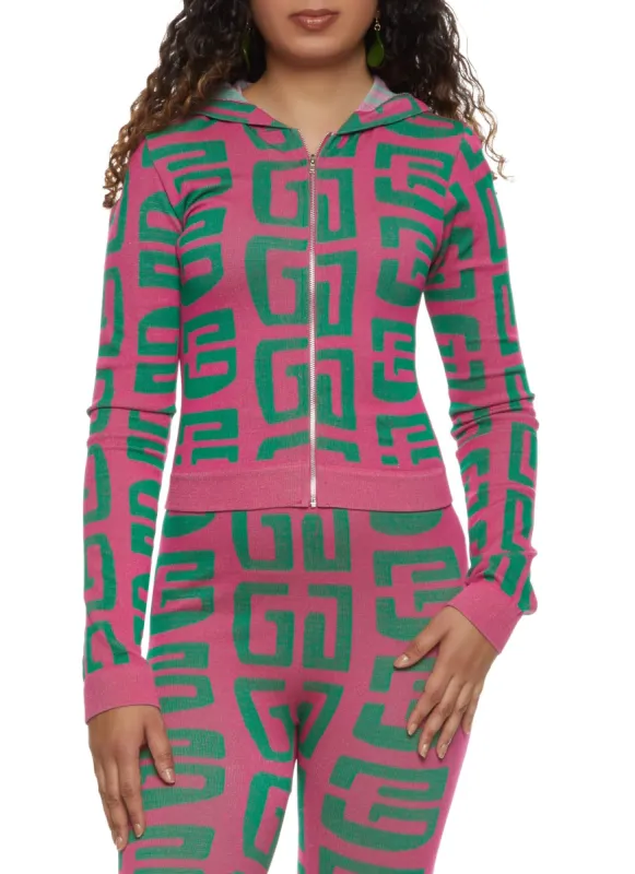 Seamless Geometric Print Track Jacket sold by Rainbow