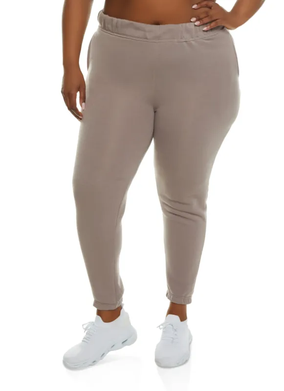 Plus Size Basic Fleece Sweatpants sold by Rainbow