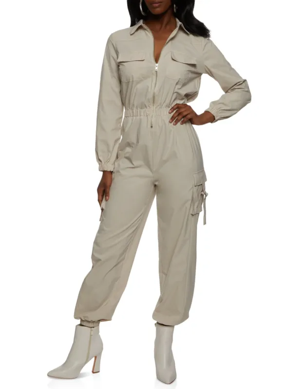 Long Sleeve Cargo Jumpsuit sold by Rainbow
