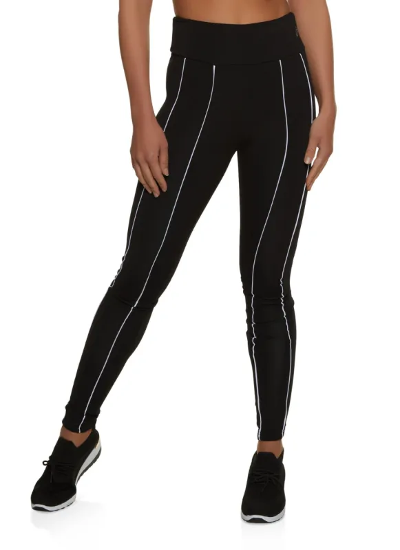 Contrast Piping Detail Leggings sold by Rainbow