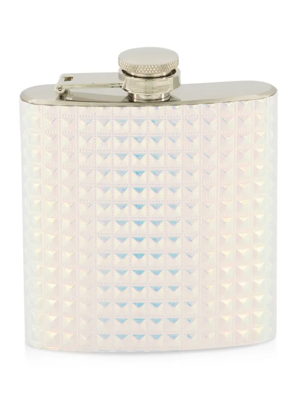Iridescent Studded Flask sold by Rainbow