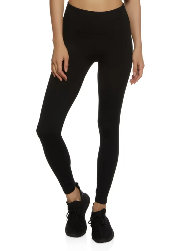 Basic Solid High Rise Leggings sold by Rainbow