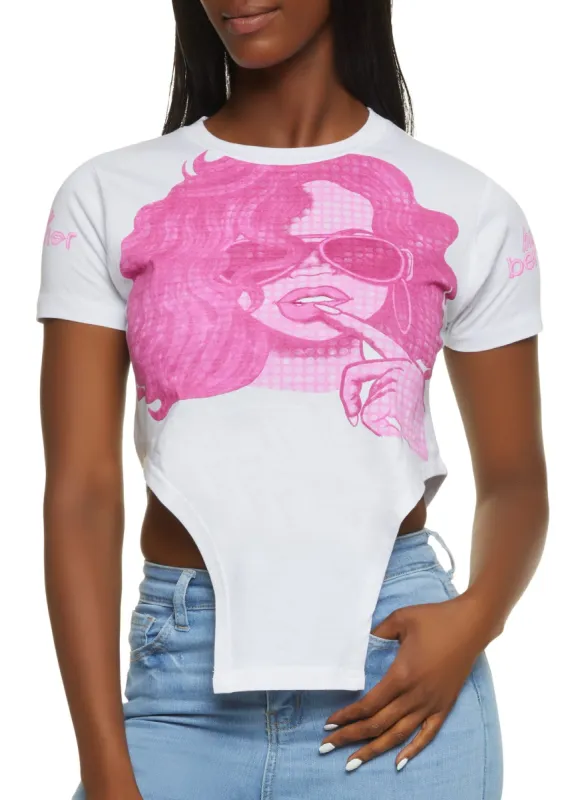Baddie Behavior Graphic Hanky Hem Tee sold by Rainbow