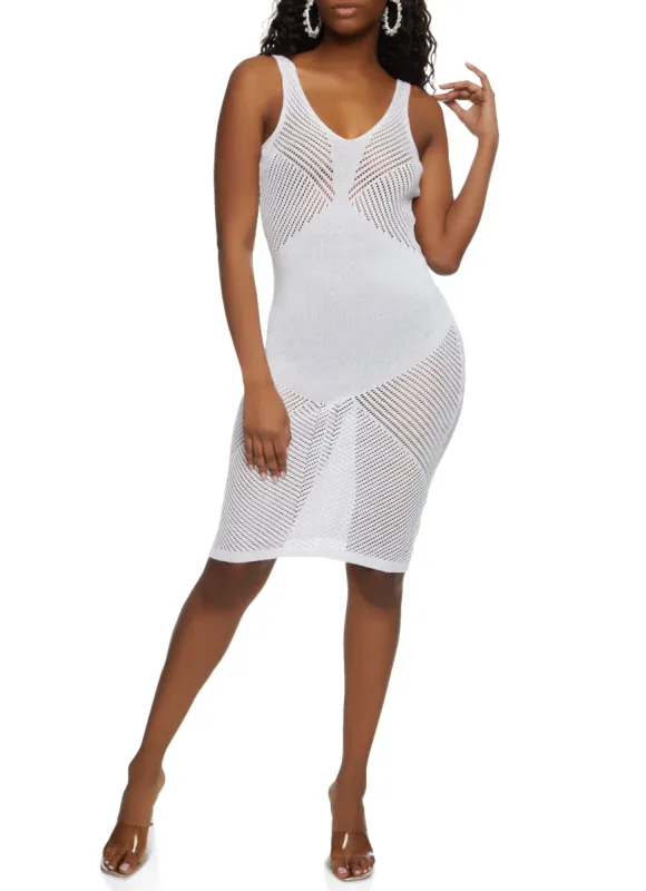 Pointelle Knit Tank Dress sold by Rainbow