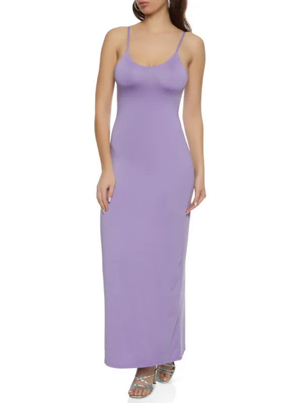 Solid Scoop Neck Sleeveless Maxi Dress sold by Rainbow