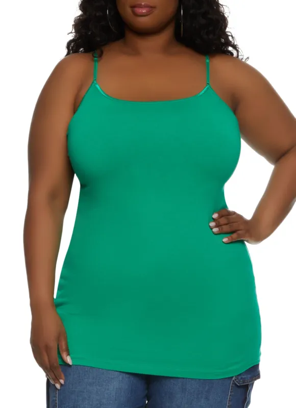 Plus Size Solid Scoop Neck Cami sold by Rainbow