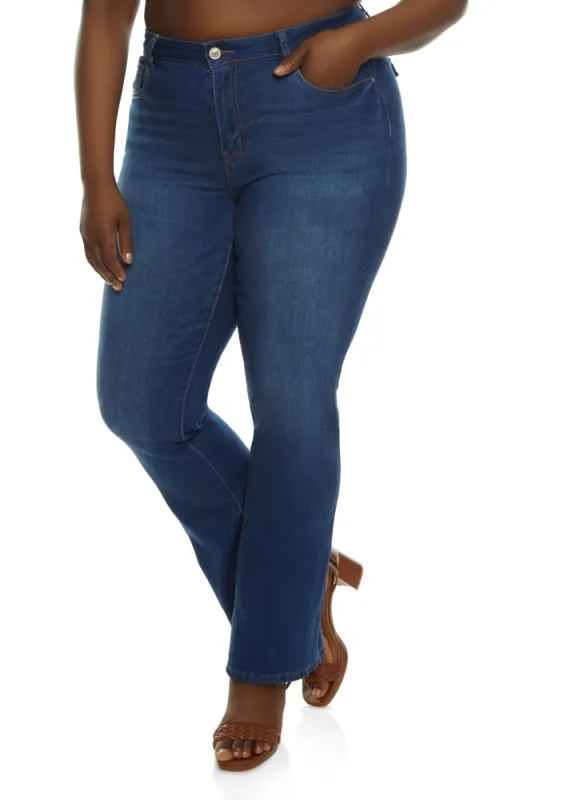 Plus Size WAX High Rise Boot Cut Jeans sold by Rainbow