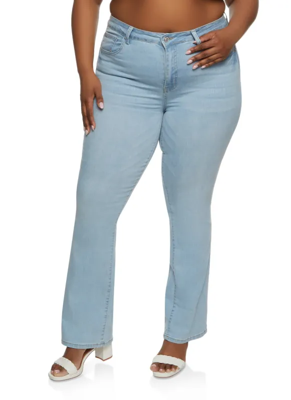 Plus Size WAX High Rise Boot Cut Jeans sold by Rainbow