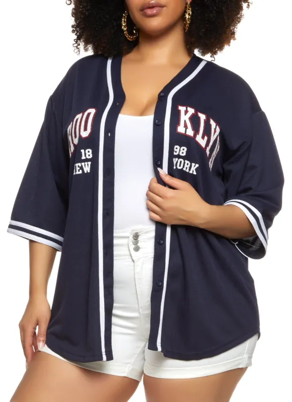 Plus Size Brooklyn 1898 New York Baseball Jersey sold by Rainbow