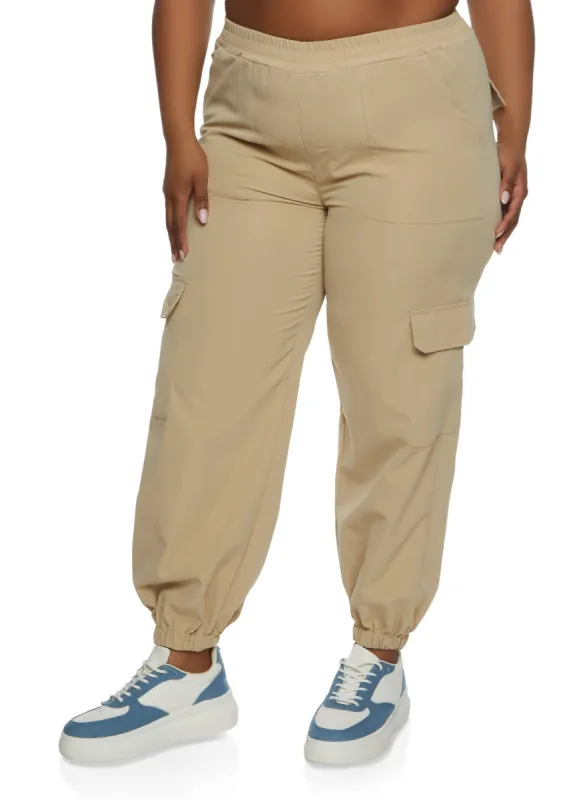 Plus Size High Waisted Cargo Pants sold by Rainbow