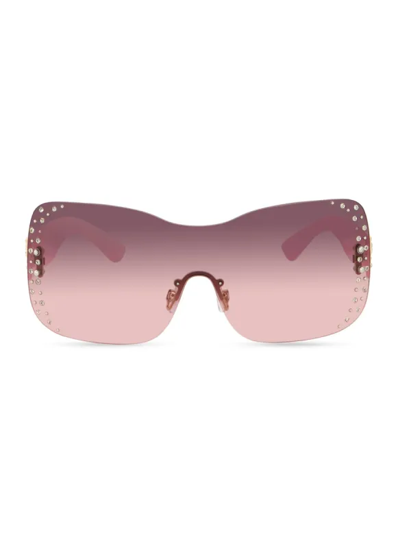 Rhinestone Studded Butterfly Rimless Sunglasses sold by Rainbow