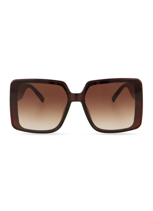 Metallic Detail Ombre Lens Oversized Sunglasses sold by Rainbow