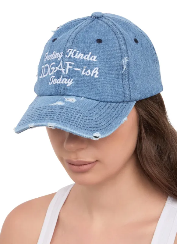 Feeling Kinda Graphic Baseball Hat sold by Rainbow