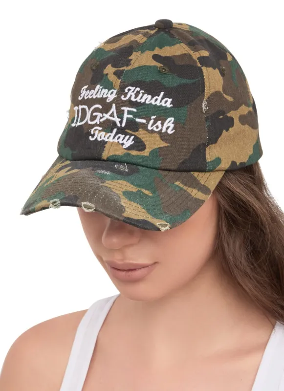 Feeling Kinda Graphic Baseball Hat made by Rainbow