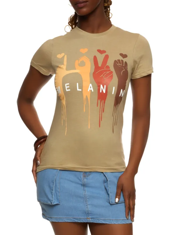 Love Melanin Drip Graphic Tee sold by Rainbow