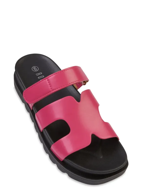 Velcro Strap H Band Slide Sandals sold by Rainbow