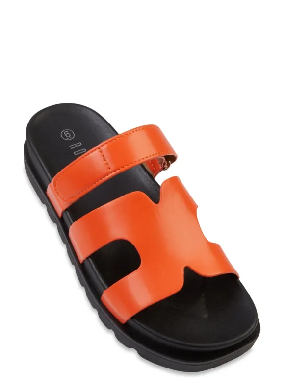 Velcro Strap H Band Slide Sandals sold by Rainbow