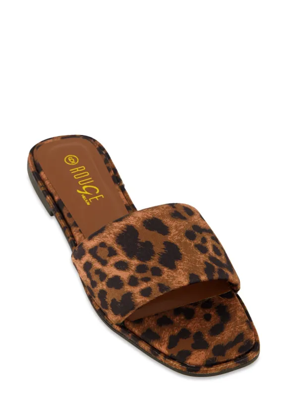 Single Band Square Toe Slide Sandals sold by Rainbow