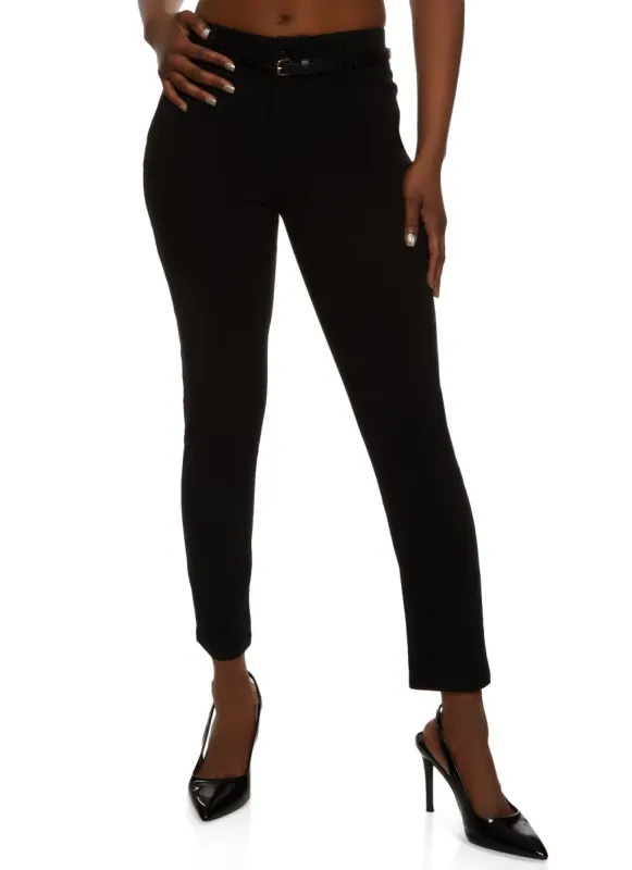 Belted Straight Leg Dress Pants sold by Rainbow