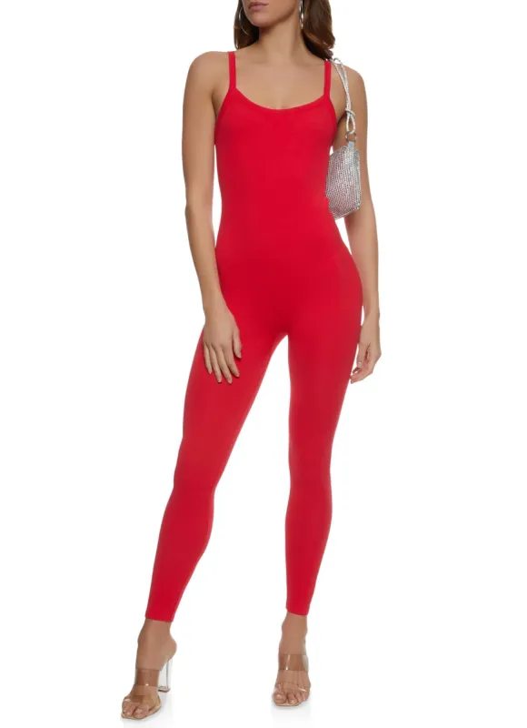 Solid Seamless Cami Catsuit sold by Rainbow