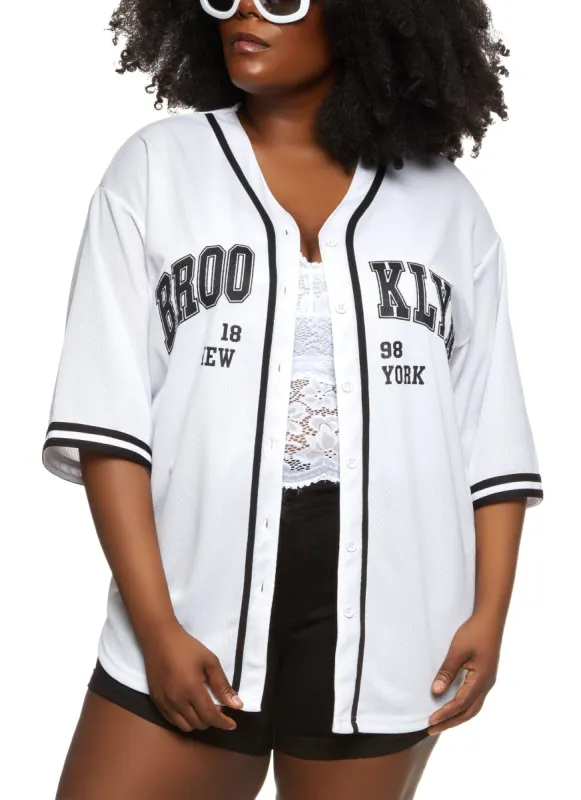 Plus Size Brooklyn 1898 New York Baseball Jersey sold by Rainbow