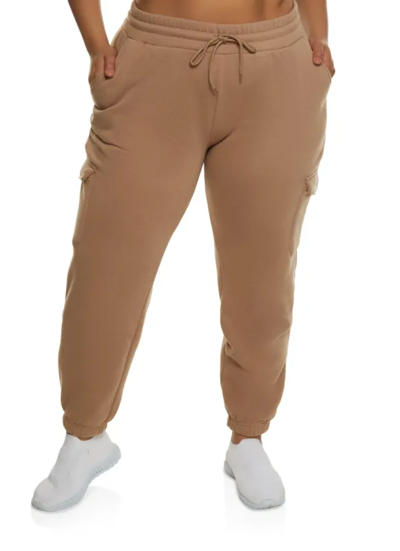Plus Size Fleece Drawstring Waist Sweatpants sold by Rainbow