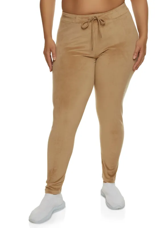 Plus Size High Waist Velour Leggings sold by Rainbow