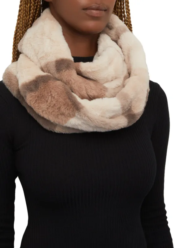 Plaid Faux Fur Infinity Scarf sold by Rainbow