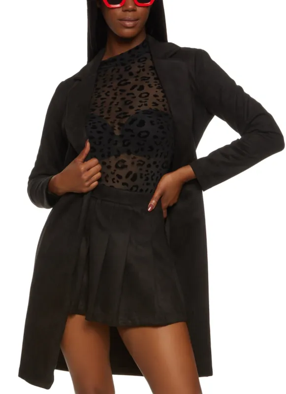 Faux Suede Belted Wrap Coat sold by Rainbow