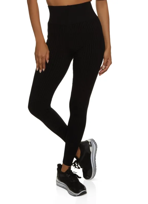 Ribbed High Waisted Leggings sold by Rainbow