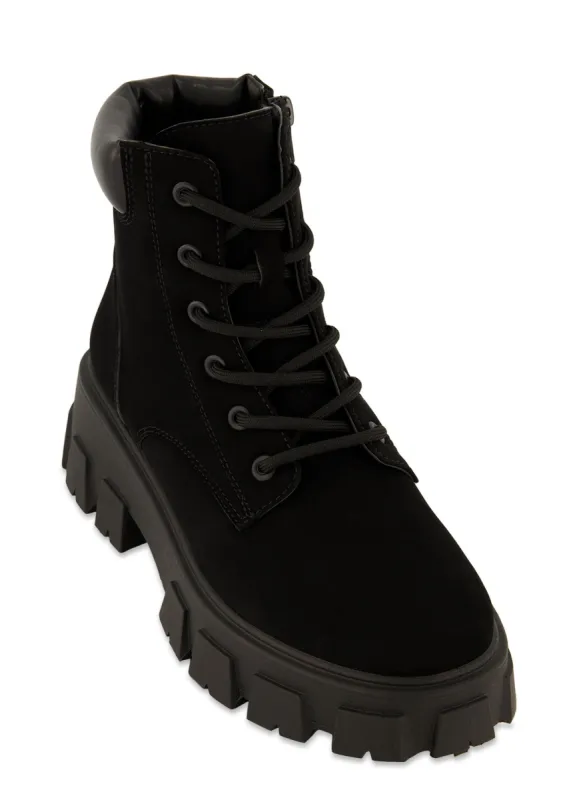 Lace Up Lug Sole Combat Boots sold by Rainbow