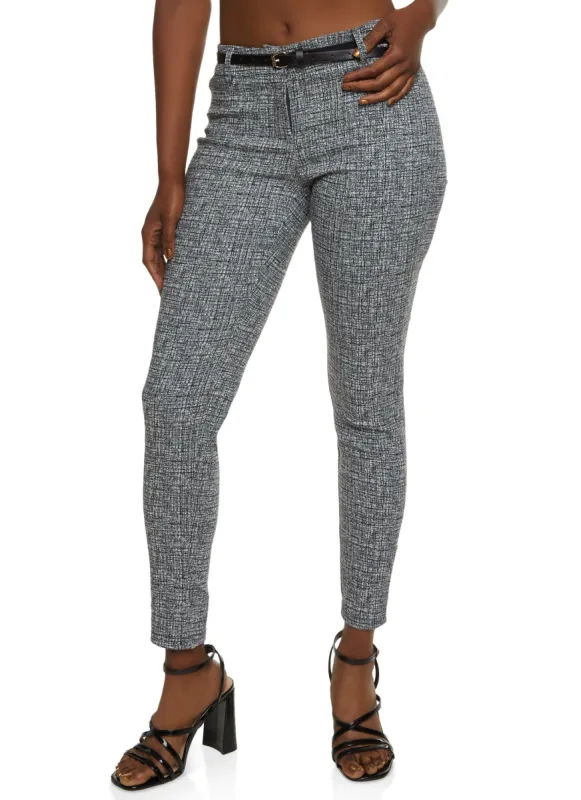 Printed Belted Ankle Dress Pants sold by Rainbow