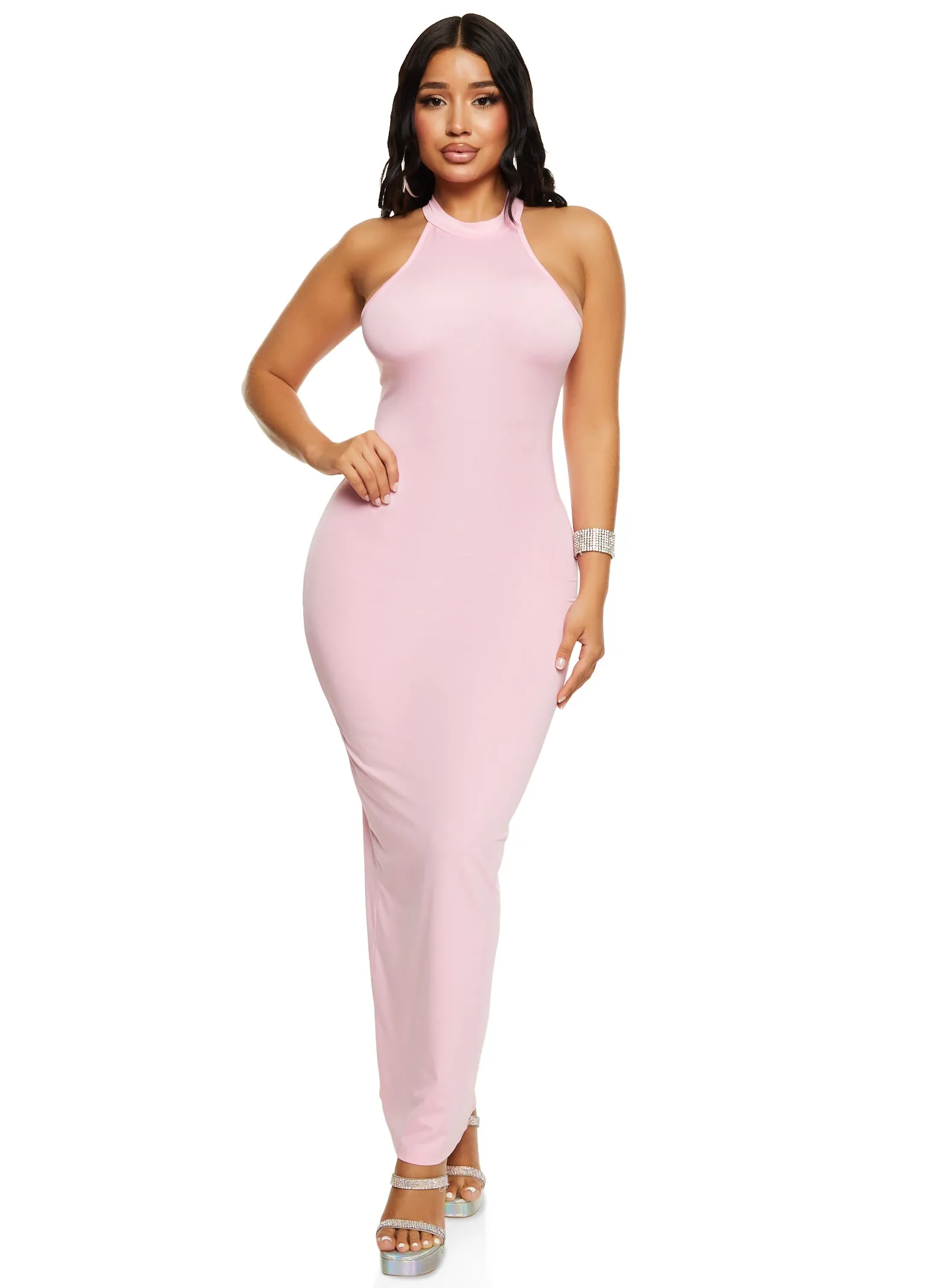 Daisy Mock Neck Tank Maxi Dress sold by Rainbow