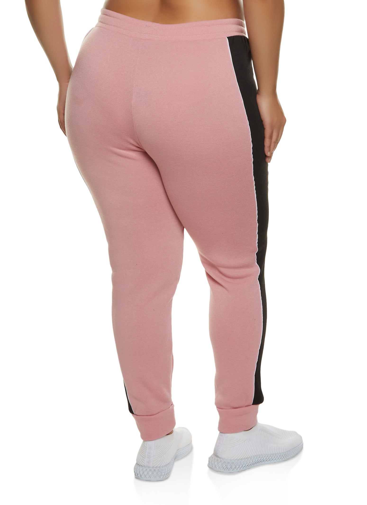 Plus Size Contrast Trim Side Stripe Joggers sold by Rainbow product image thumbnail 2