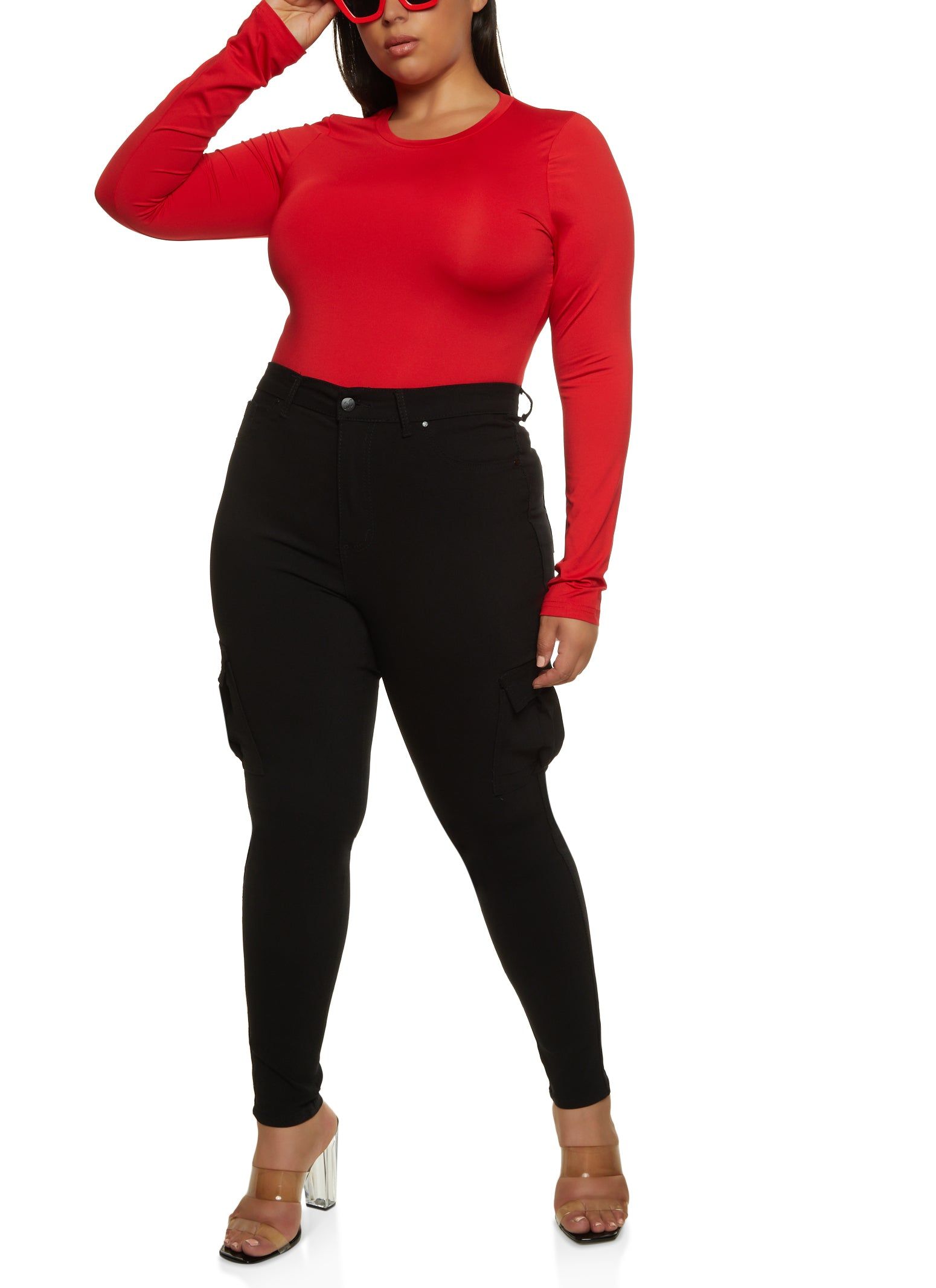 Plus Size Stretch Cargo Pocket Pants sold by Rainbow product image thumbnail 2